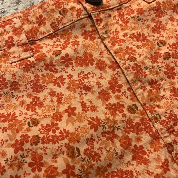 Retro Orange Floral Miniskirt Size 0 Pockets, Buttons, Wild Fable NEW 🧡🧡 - Picture 4 of 9